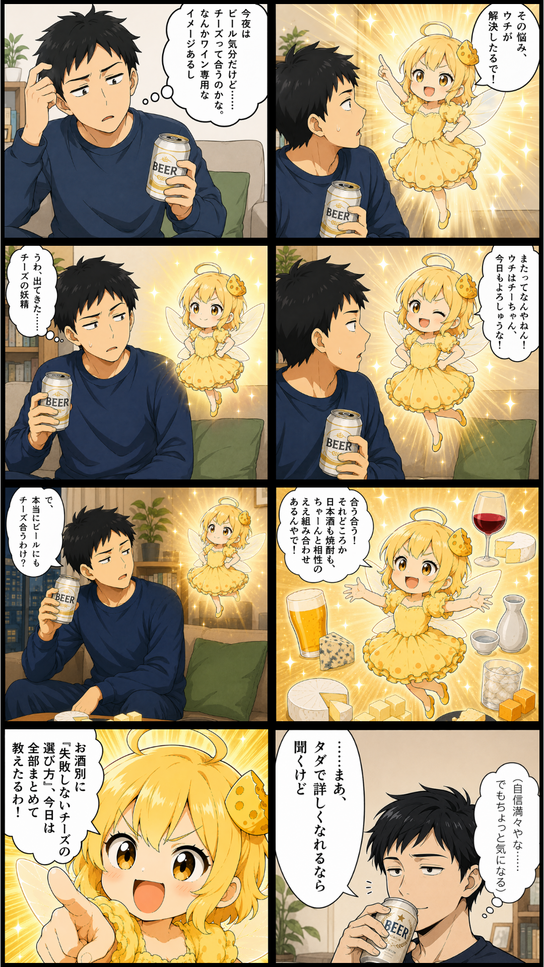 タカシとチーちゃんの8コマ漫画
