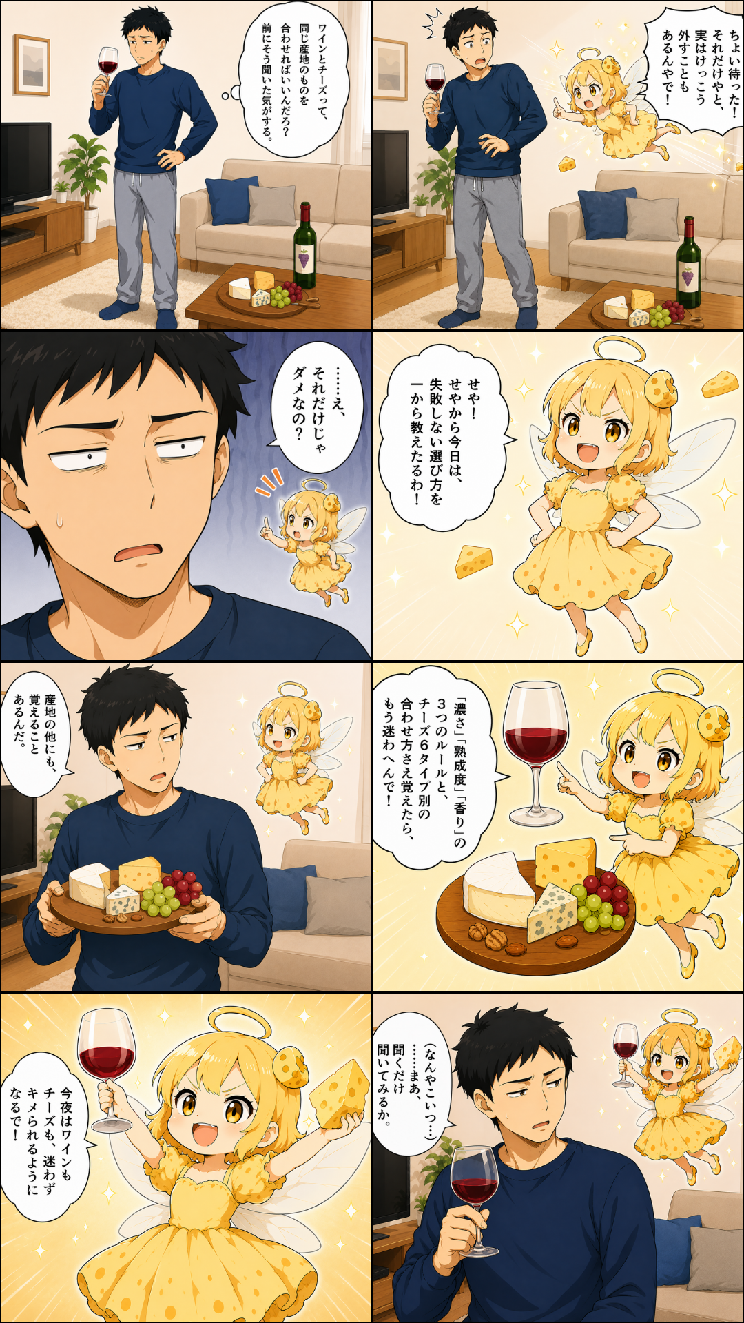 タカシとチーちゃんの8コマ漫画