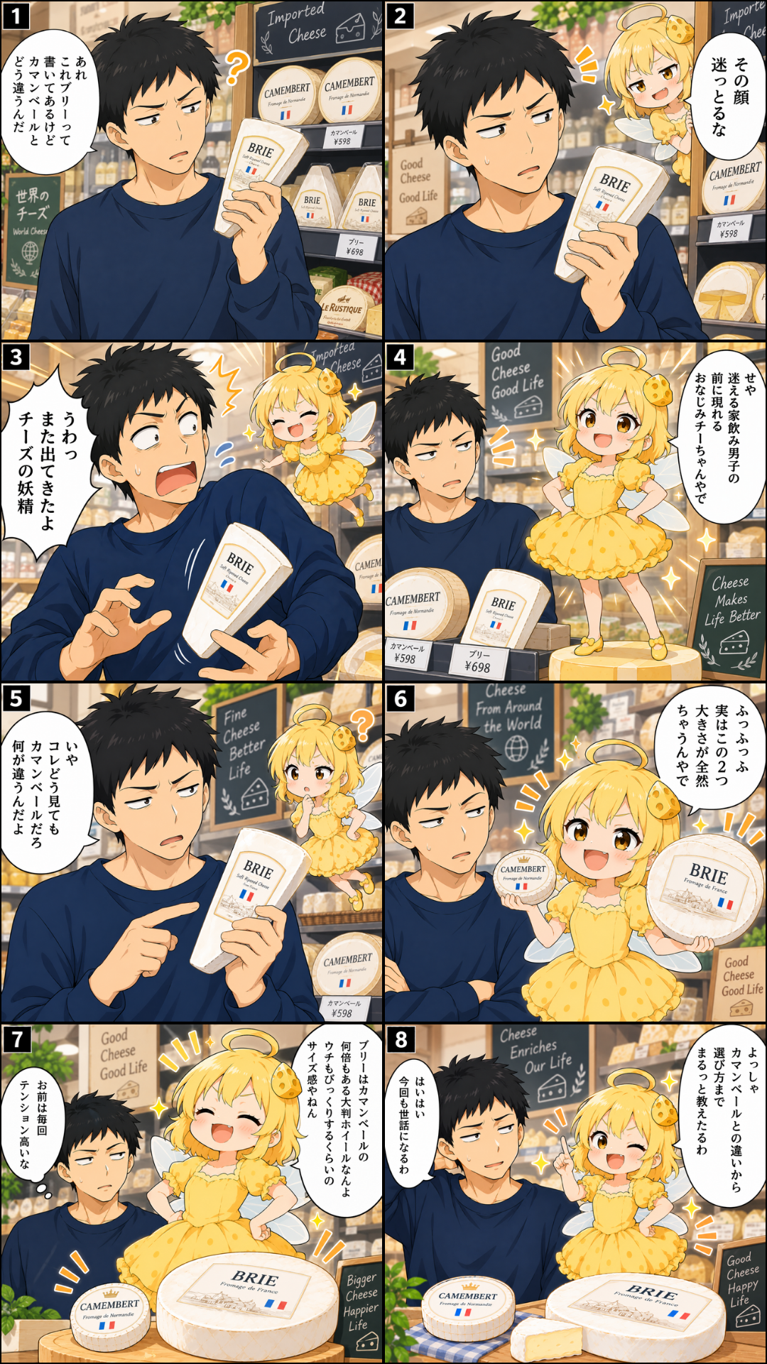 タカシとチーちゃんの8コマ漫画