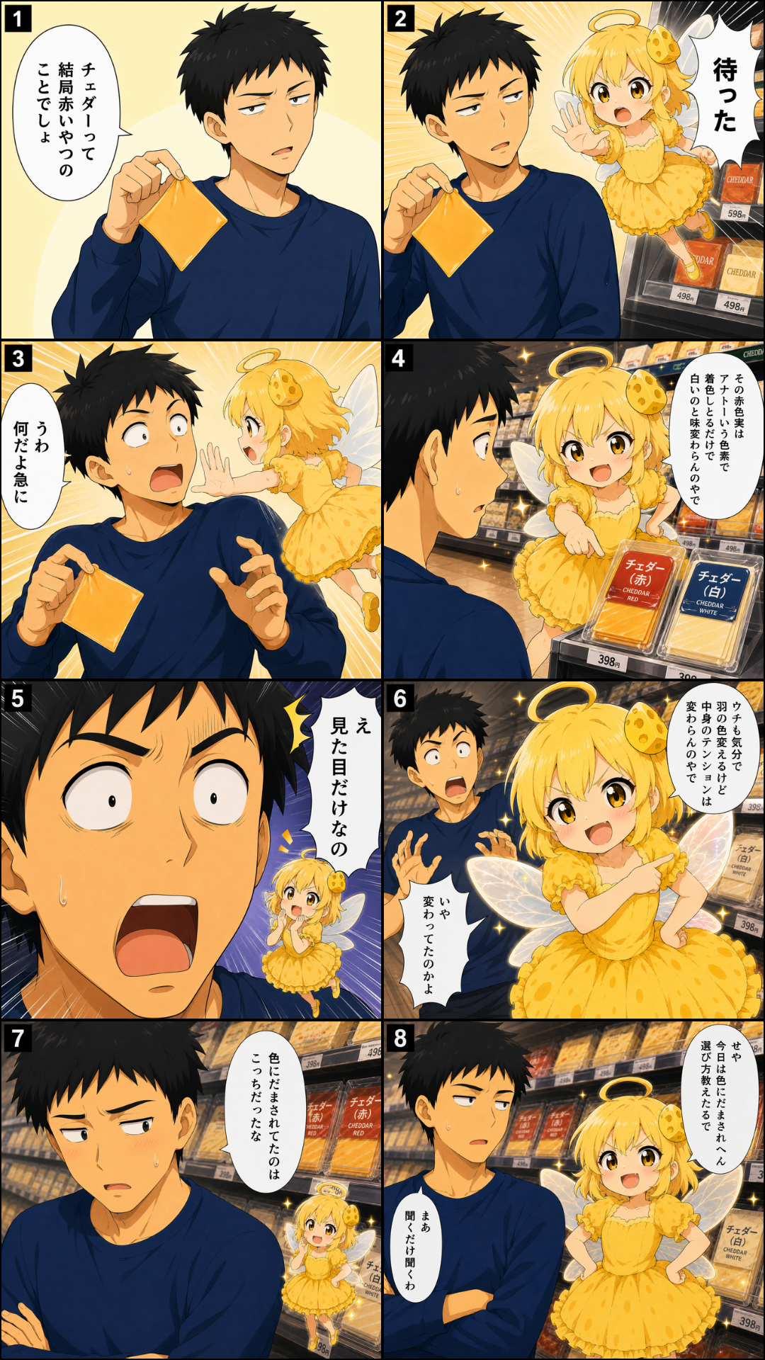 タカシとチーちゃんの8コマ漫画