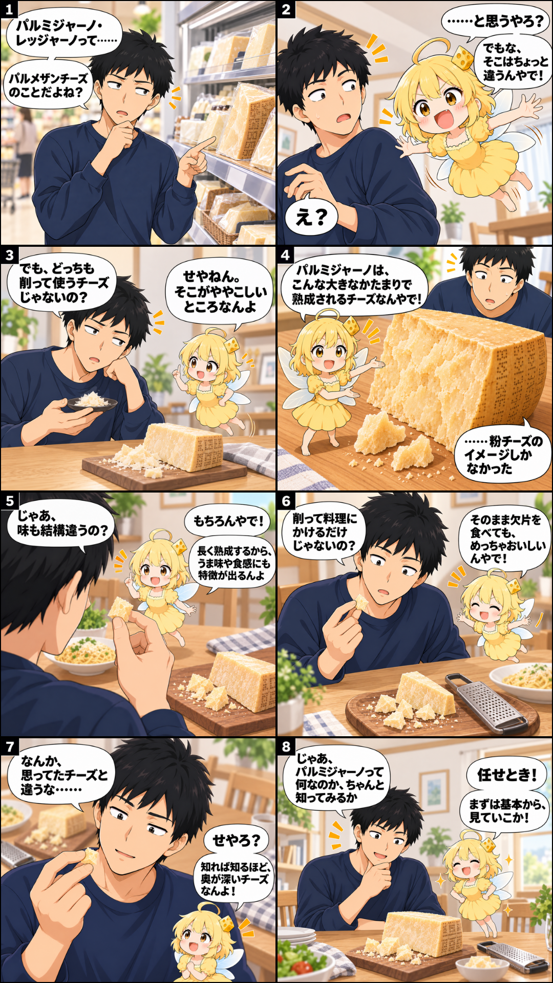 タカシとチーちゃんの8コマ漫画