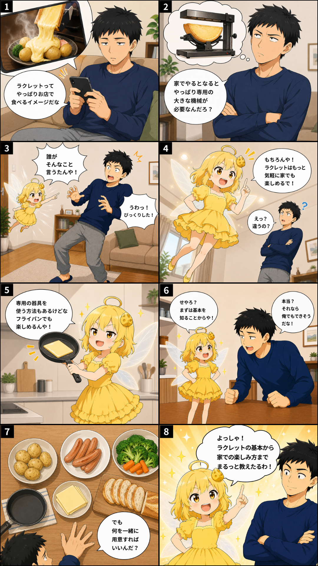 タカシとチーちゃんの8コマ漫画